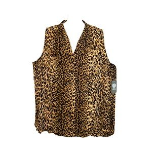 NWT Sleeveless leopard print top